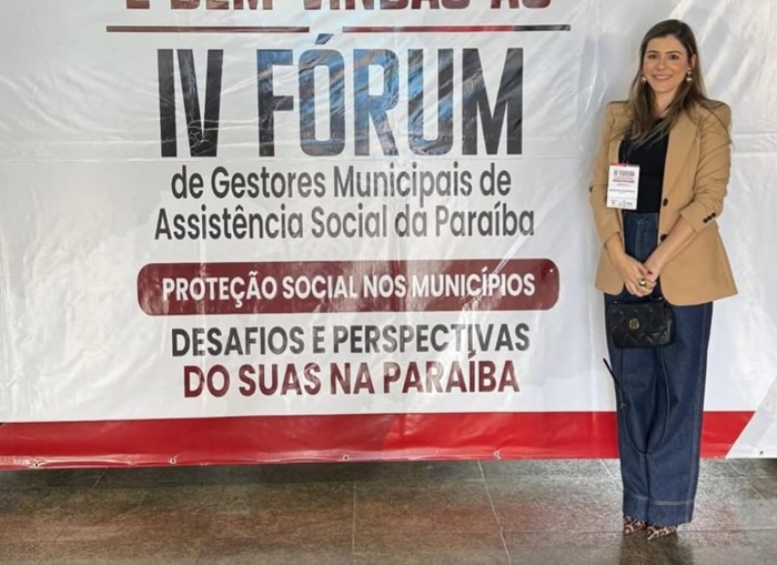 Secretária Mariana Cartaxo representa o município de Sousa no IV Fórum de Gestores Municipais de Assistência Social da PB, em CG